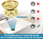 KONE Sink Drain Strainer Gold Sink Stopper and Strainer Stainless Steel Kitchen - Image 2