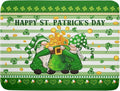 Shamrock Gnome Dish Drying Mat Coin Clover Dishes Fast Dry Mat 18x24 inch by Giwawa