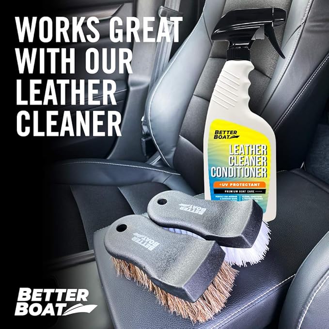 Upholstery Brush Set, Carpet and Car Cleaning Brushes, Horsehair Detailing Brush - Image 7
