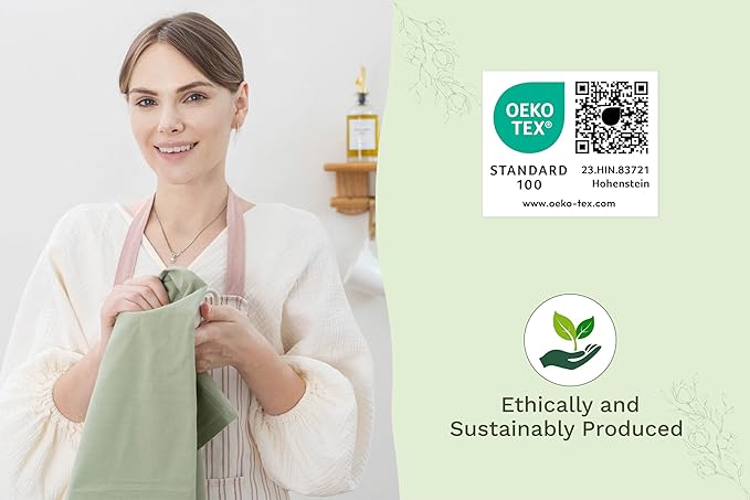 Sage Green Flour Sack Tea Towels - Image 7