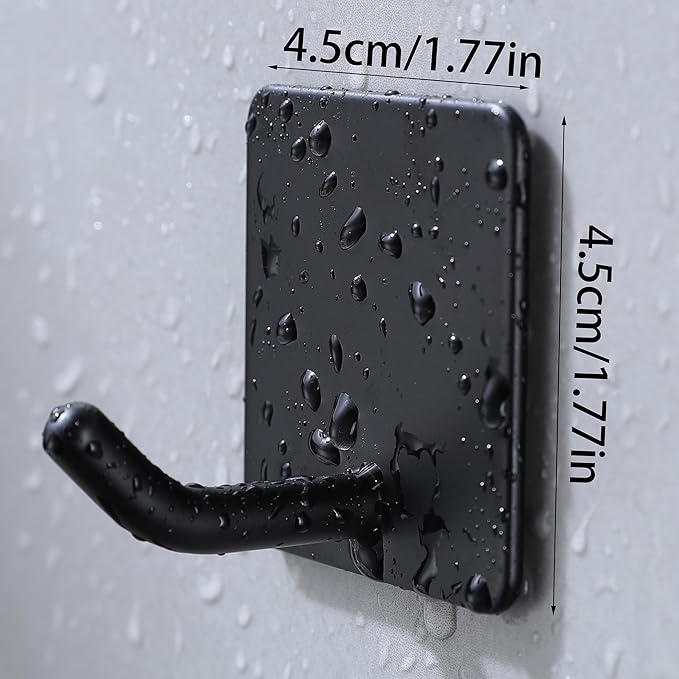YIGII Adhesive Wall Hooks, Sticky on Hooks No Damage Towel Hooks Heavy Duty - Image 5