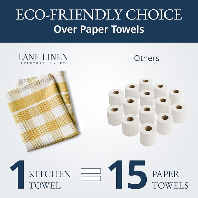 LANE LINEN Cotton Kitchen Towels Set, Quick-Drying Dish Towels - Image 7