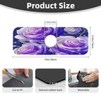 Blue Purple Rose Kitchen sink faucet pad, strong water absorption, anti slip - Image 2