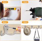 20 Pack Coat Hooks Wall Hooks for Hanging, Heavy Duty Double Prong Metal Hook - Image 7
