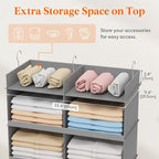 Lifewit Dual-Row Shelf Hanging Closet Organizer and Storage, Clothes Shelves - Image 6