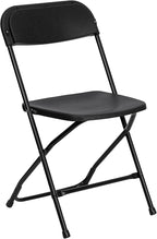 Flash Furniture Hercules Series Plastic Folding Chair - Black - 650LB Weight Capacity Comfortable Event Chair - Lightweight Folding Chair - Image 3