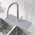 Kitchen Sink Splash Guard, Silicone Faucet Guard & Draining Mat, 10° Large - Image 8