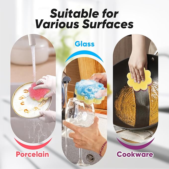 Scrub Sponge, Dual-Sided Temperature-Responsive Scrubber - Image 5