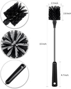 Water Bottle Brushes, Stainless Steel Long Handle Baby Bottle Scrub Cleaning - Image 3