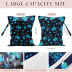 Waterproof Wet Bag for Swimsuit, Travel Beach Wet Dry Bag, Hidden Zipper - Image 2