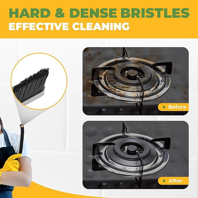 Cleaning Brush - 3 Pcs Hard Bristle Crevice Cleaning Brush, Grout Brush - Image 5