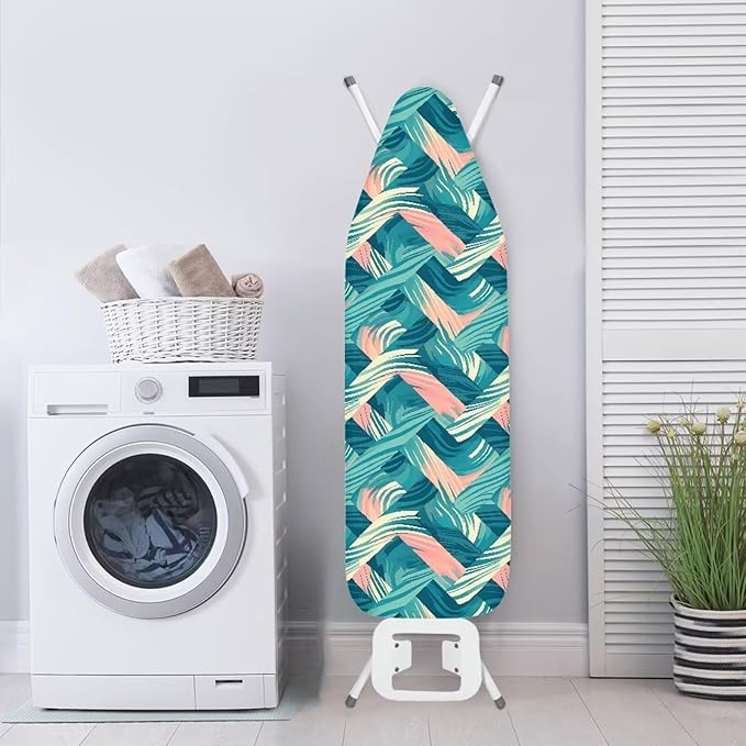 Spiral Stripe Ironing Board Cover, Swirl Line Elastic Edges Non-Slip Thick Iron - Image 3