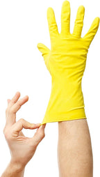SteadMax 1 Pair Cleaning Gloves, Reusable Natural Rubber Dish Gloves, Latex - Image 2