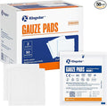 100Pcs Sterile Gauze Pads 3x3 Inch 12-Ply, 100% Cotton 3x3 Soft Gauze by Kingstar