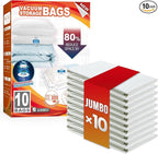 TAILI 10 Pack Vacuum Storage Bags, Jumbo Vacuum Seal Bags by TAILI