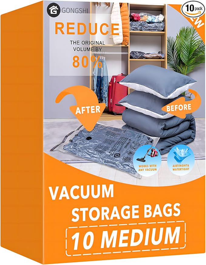 GONGSHI Vacuum Storage Bags, Space Saver Seal Bags by GONGSHI