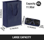 Slim Laundry Hamper with Adjustable Long Handles, 45L Small Laundry Baskets - Image 3
