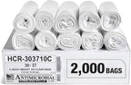 Aluf Plastics High Density Trash Bags, 30 Gallon, 10 Micron, by AlufPlastics