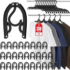 30 Pcs Travel Hangers Portable Foldable Travel Hanger Organizer, Plastic Cruise by Besslly