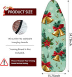 Nuxovilar Ironing Board Covers Winter Bells and Poinsettia Pattern Polyester - Image 3