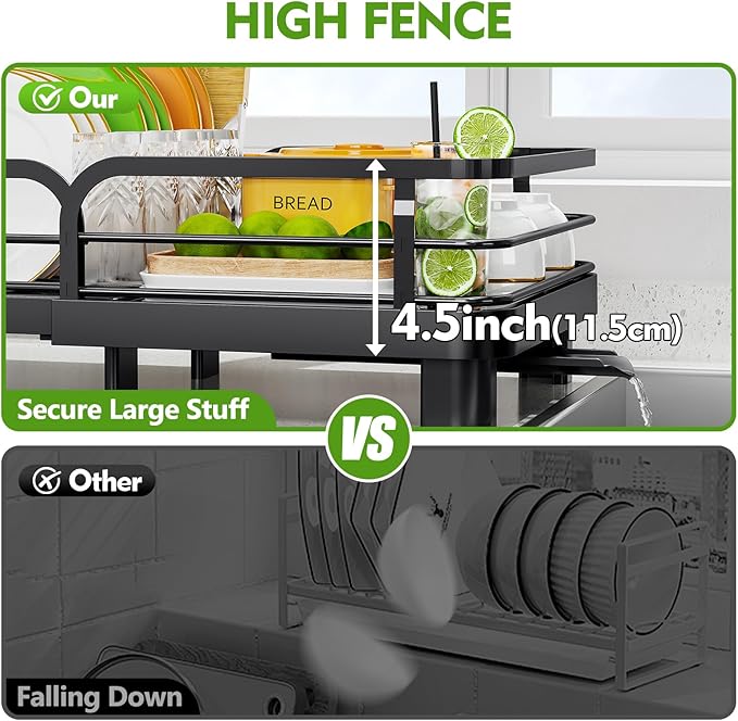 TOOLF Expandable Dish Rack, Dish Drying Rack - Image 4