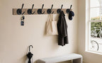 Matte Black Wall Hooks, 4 Pack Heavy Duty Coat Towel Hook Metal Double Backpack - Image 5