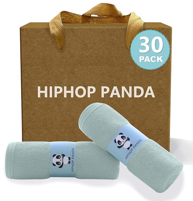 HIPHOP PANDA Baby Washcloths, Rayon Made from Bamboo by HIPHOPPANDA