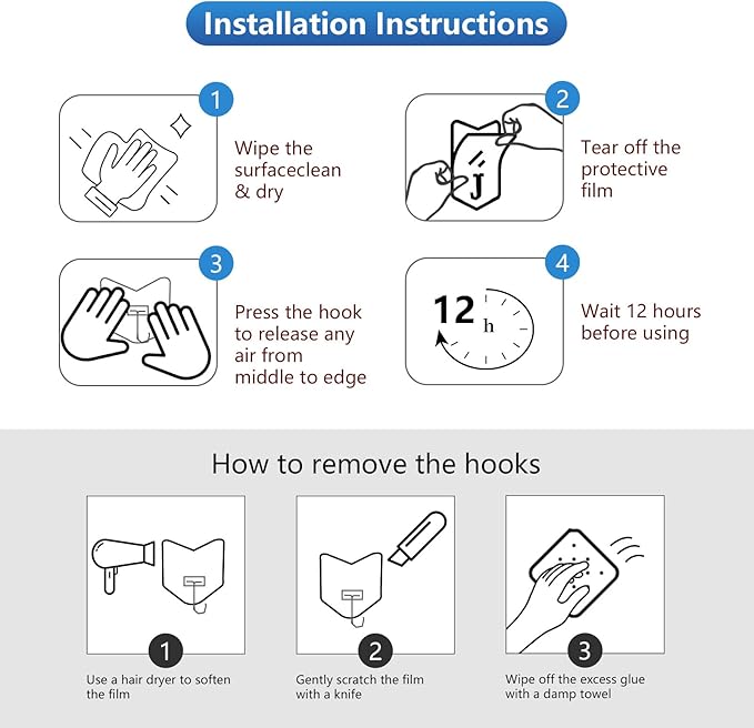 Heavy Duty Adhesive Hooks 18 Pack - Image 3