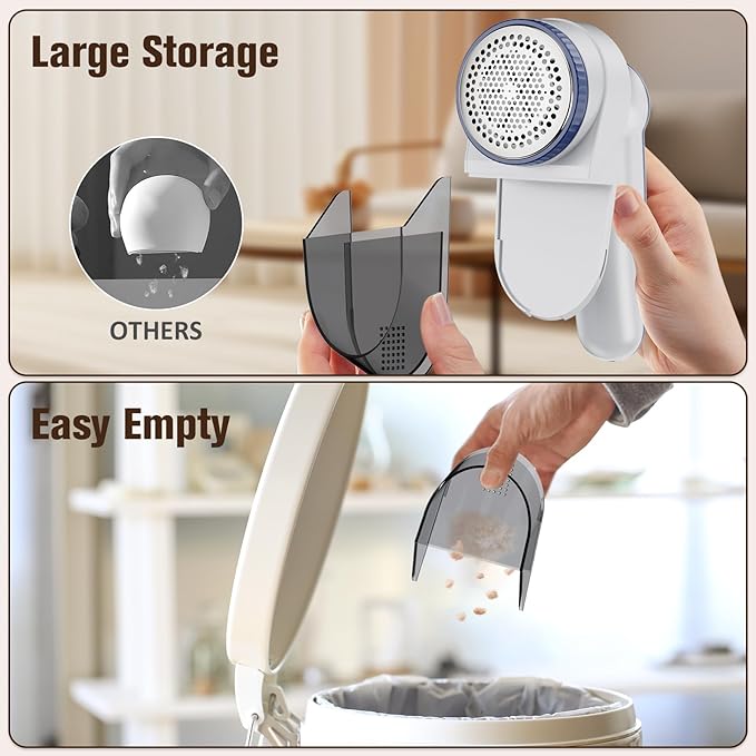DBC Fabric Shaver with 15000r/Min Powerful Motor, LED Display, 6-Leaf Blades - Image 4