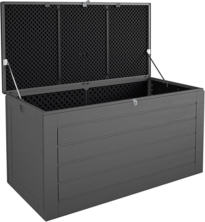 Cosco Outdoor Living 88180BGY1E Cosco Outdoor Patio Storage, Extra Large, 180 Gallons, Charcoal Deck Box, Black/Gray by CoscoProducts