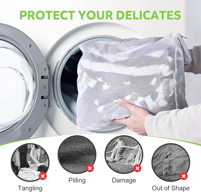 OTraki Large Mesh Laundry Bag 24x32 inch Hanging Lingerie Bag Mesh Laundry Bags - Image 6