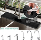 24 Inch Silicone Faucet Mat for Kitchen Sink Splash Guard - Image 3