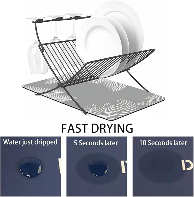 Dish Drying Mat for Multiple Usage. Super Absorbent, Easy clean, Quick dry - Image 3