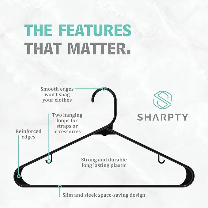 Sharpty Plastic Hangers Clothes Hangers - Image 2