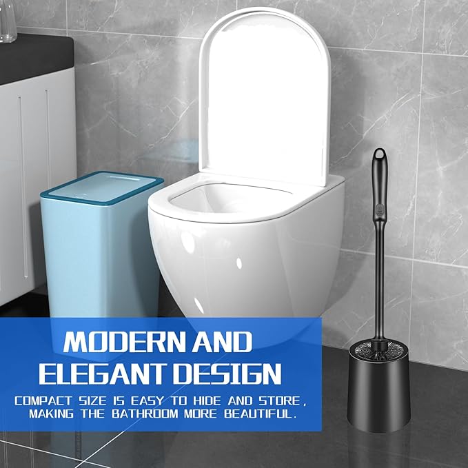 Toilet Brush and Holder 3 Pack - Image 4