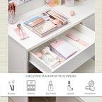 STORi SimpleSort 2-Piece Stackable Clear Drawer Organizer Set | 15" x 6" x 2" - Image 3