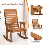 VINGLI Wooden Rocking Chair with High Backrest, Solid Fir Wood, Heavy Duty 600 LBS Patio Rockers for Indoor and Outdoor, Garden, Yard, Patio - Image 6