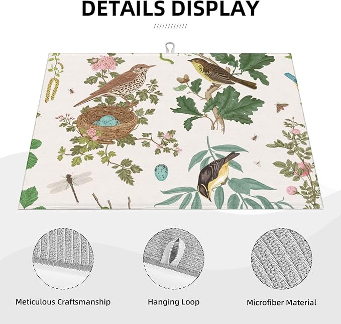 Large Dish Drying Mats For Kitchen Counter Microfiber Kitchen Drying Mat XL - Image 3