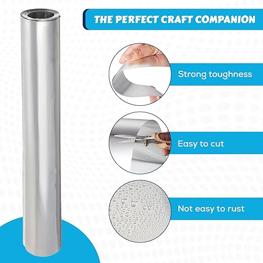 St. Louis Crafts Aluminum Metal Foil Roll, 36 Gauge, Durable Foil - Image 2
