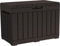 Keter Kentwood 50 Gallon Resin Deck Box for Outdoor Storage – Weather‑Resistant Balcony & Patio Box for Cushions, Throw Pillows & Garden Tools, Brown by Keter