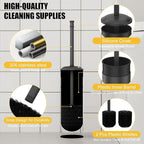 BESy Toilet Brush and Holder, Toilet Cleaner Bowl Set - Image 3