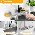 17.7'' Folding Faucet Mat for Kitchen Sink Splash Guard Kitchen Sink Faucet Mat - Image 5