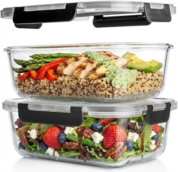 Razab 4 Pcs 1860ml / 63 Oz Large Glass Food Storage Containers - Image 9