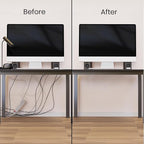 EVEO Cable Management 96'' J Channel- 6 Pack Cord Cover- Cable Raceway- Cable - Image 4