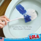 LOLA Classic Toilet Brush w/Under-The-Rim Scrubber, 6 Pack, Deep Cleans The - Image 3