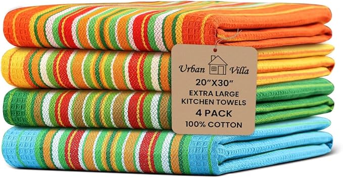 Urban Villa Kitchen Towels 100% Cotton Dish Towels by CottonTrends