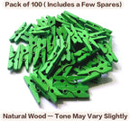 LWR CRAFTS Wooden Mini Clothespins 100 Per Pack 1" 2.5cm - Image 6