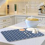 Super Absorbent Dish Drying Mat, Microfiber Fast-Drying Dish Mat, Kitchen Dish - Image 6
