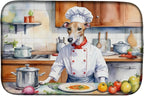 Caroline's Treasures DAC6341DDM Whippet The Chef Dish Drying Mat Absorbent Dish by CarolinesTreasures