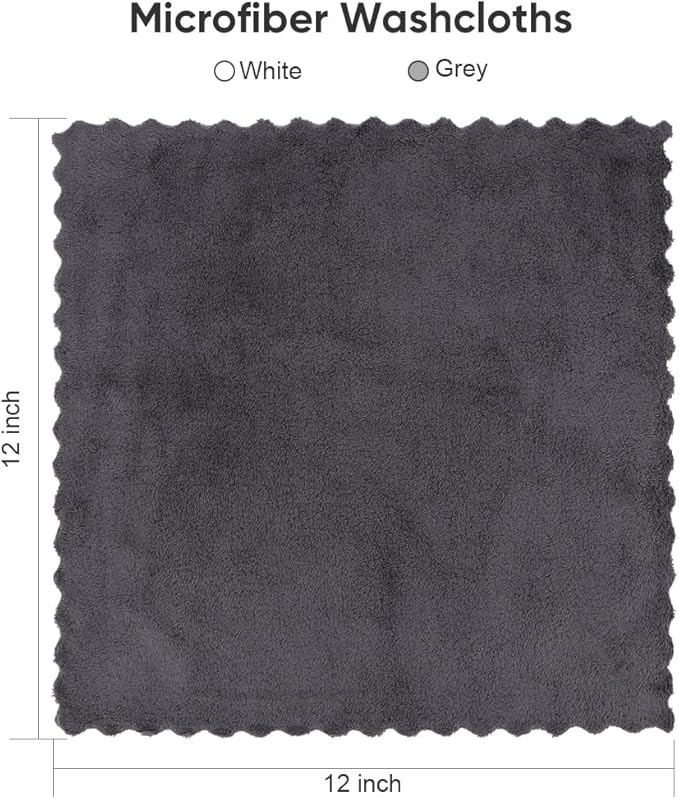 Orighty Washcloths 96 Pack, Ultra Soft Face Cloths 12 x 12 inch, Absorbent & - Image 4